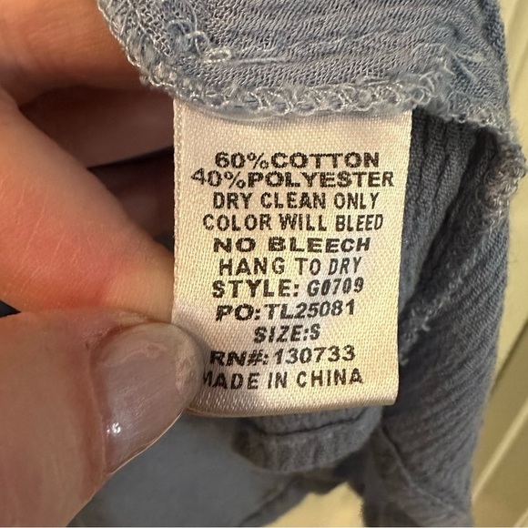 Umgee Boho Crochet Color Block Lace Bell Sleeve Tunic Blouse Size Small Peasant - Picture 3 of 8